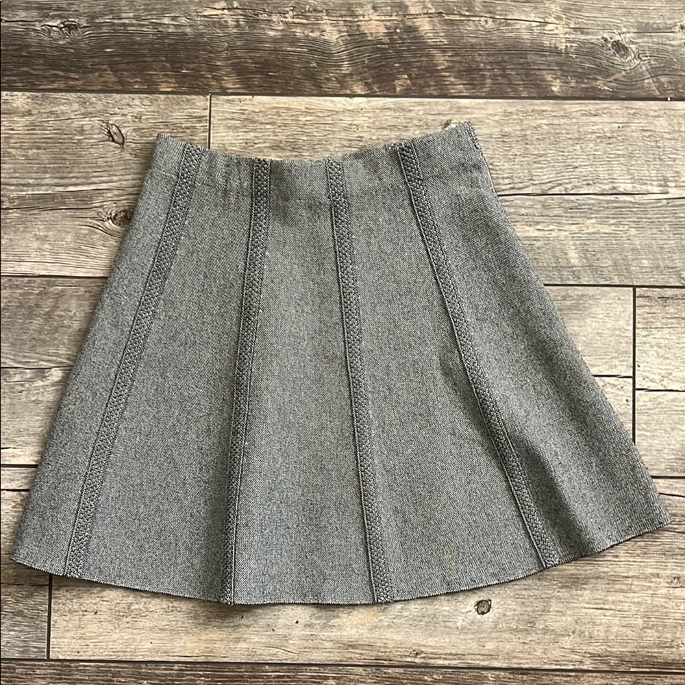 Zara Basic mini flare skirt in gray